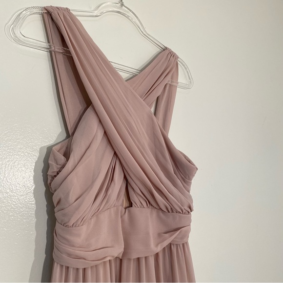 LuLus Divine Inspiration Blush Halter Maxi Dress size M - Picture 6 of 15